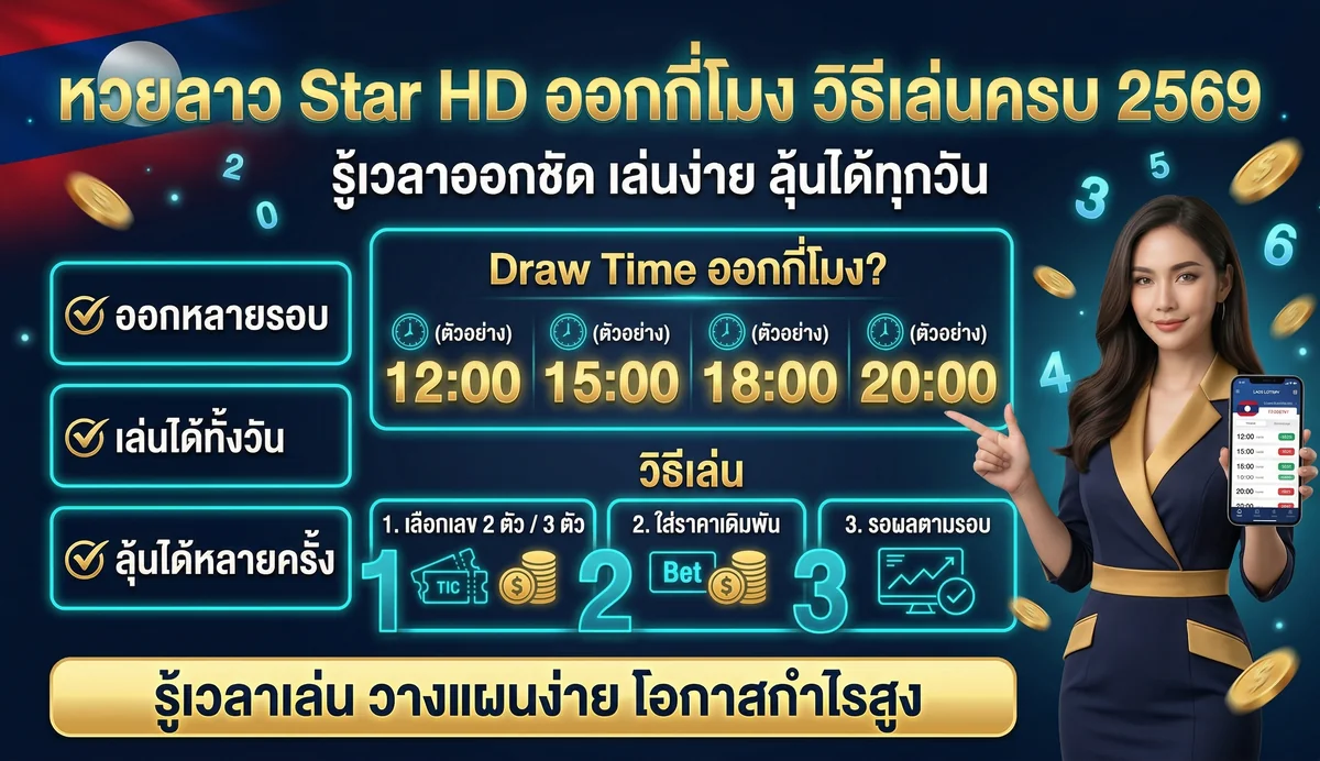 หวยลาว Star HD ออกกี่โมง วิธีเล่นครบ 2569