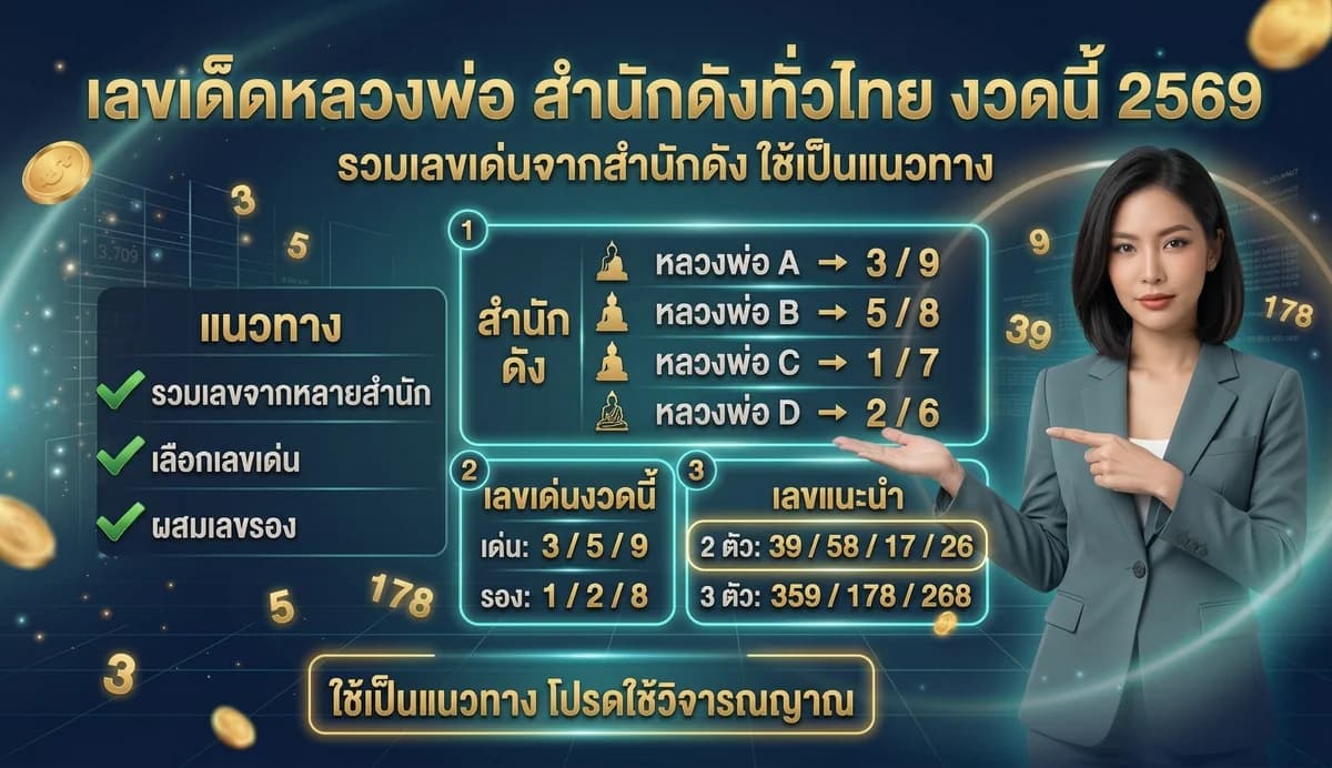 เลขเด็ดหลวงพ่อ สำนักดังทั่วไทย งวดนี้ 2569